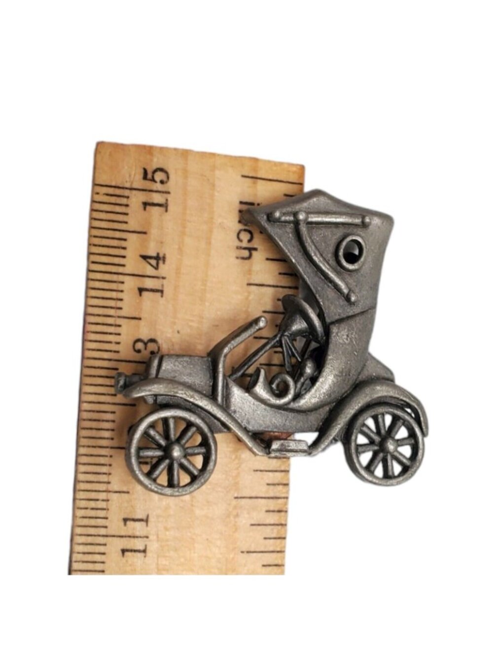 Vtg Signed JJ Jonette Model A T Car Brooch Pin 1.5" Old-fashioned Jonette Pewter - Picture 8 of 9